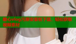 糖心vlog污原安裝包下載，輕松獲取視頻素材