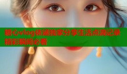 糖心vlog依涵獨家分享生活點滴記錄精彩瞬間必看