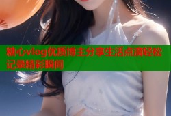 糖心vlog優(yōu)質(zhì)博主分享生活點滴輕松記錄精彩瞬間