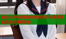 糖心VLOG短視頻創(chuàng)作社交平臺高清剪輯互動分享新體驗