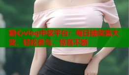 糖心vlog中獎平臺：每日抽獎贏大獎，輕松參與，驚喜不斷