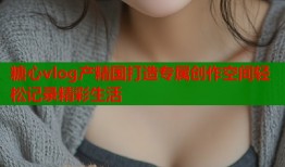 糖心vlog產(chǎn)精國打造專屬創(chuàng)作空間輕松記錄精彩生活