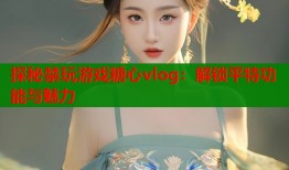 探秘禁玩游戲糖心vlog：解鎖平特功能與魅力