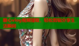 糖心vlog視頻提取，輕松剪輯分享生活瞬間