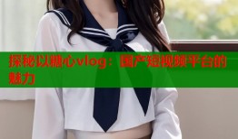 探秘以糖心vlog：國產(chǎn)短視頻平臺的魅力