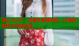 糖心VLOP：沉浸式音頻體驗，打造獨特社交互動空間