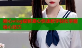 糖心vlog破解溏心快速教學輕松掌握核心技巧
