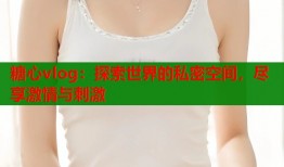 糖心vlog：探索世界的私密空間，盡享激情與刺激