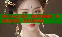 糖心Vlog卡會員：解鎖專屬福利，享受優(yōu)質(zhì)內(nèi)容，提升創(chuàng)作體驗