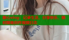 糖心vlog：記錄生活，分享快樂，隨時(shí)隨地創(chuàng)作視頻日志