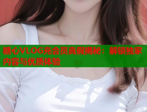糖心VLOG充會員真假揭秘：解鎖獨家內(nèi)容與優(yōu)質(zhì)體驗