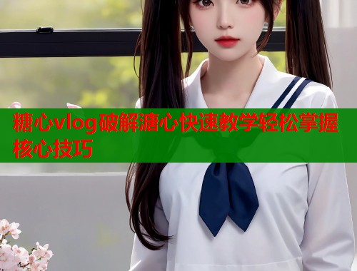 糖心vlog破解溏心快速教學輕松掌握核心技巧